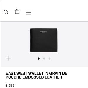 YSL black leather wallet